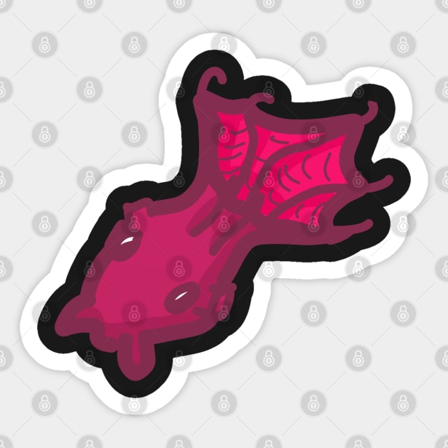 Vampire squid Sticker by themanyartsofknight